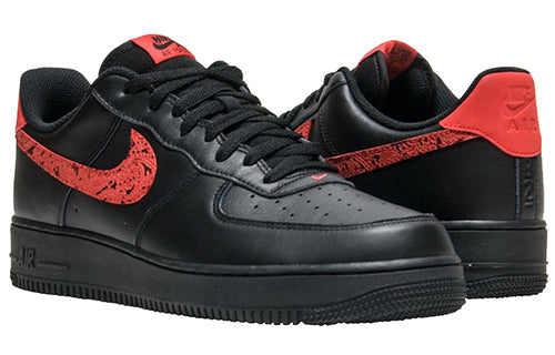 Nike Air Force 1 Low 'Red Paisley Black/University Red-University Red AO3154-001 KICKSOVER