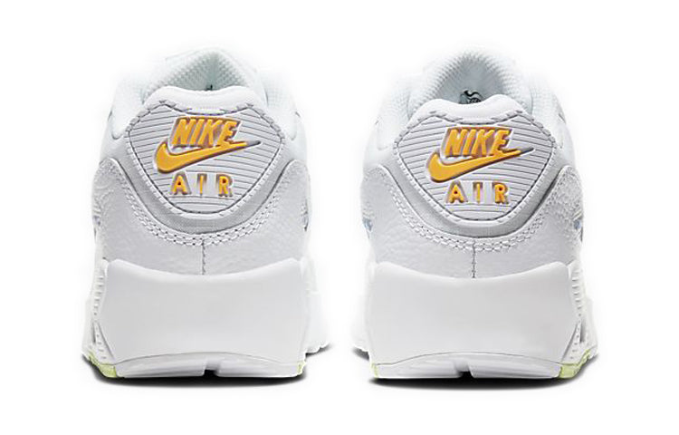 Nike Air Max 90 GS 'White' White/Laser Orange/Light Solar Flare Heather CZ5868-100 KICKSOVER