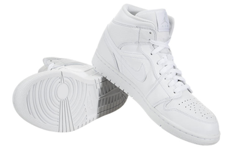 Air Jordan 1 Mid Triple White 554724-109