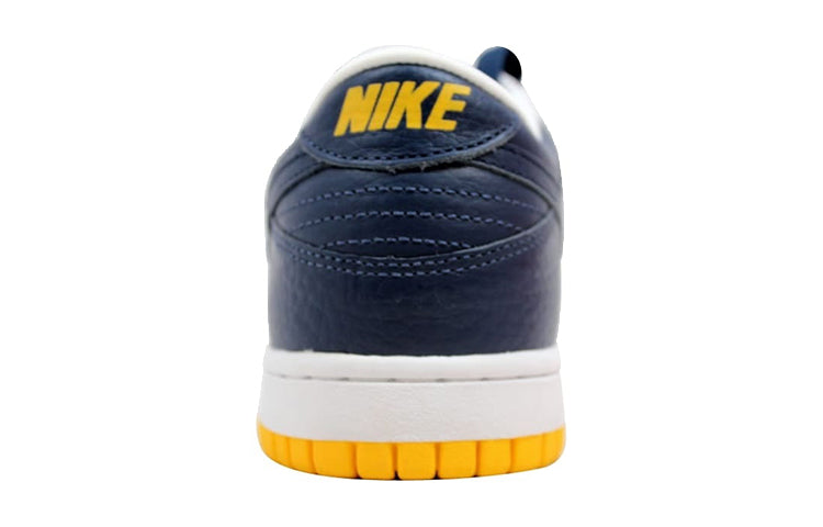 Nike Dunk Low GS 'Navy Heel' White/Midnight Navy-Varsity Maize 310569-145