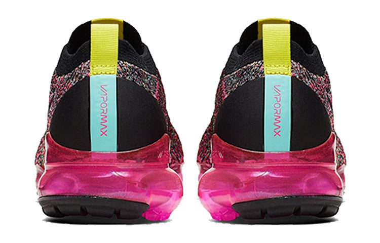 Nike Womens Air VaporMax Flyknit 3 'Black Pink Blast' Black/Pink Blast/Hyper Turquoise/Black AJ6910-006 KICKSOVER