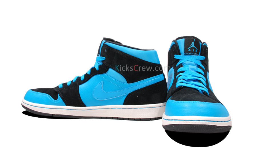Air Jordan 1 Mid Black Powder Blue 554724-017