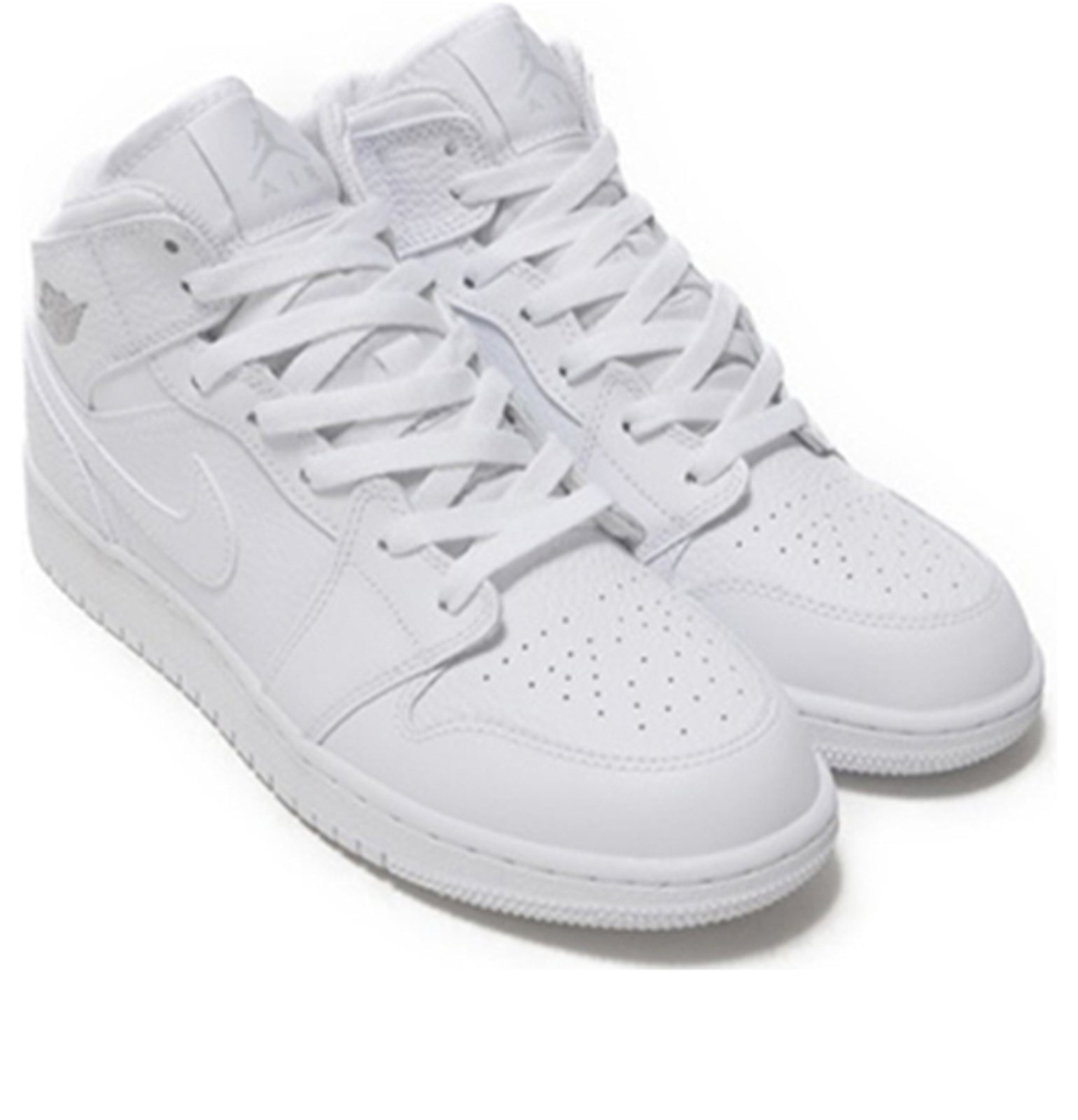 Air Jordan 1 Mid GS White Pure Platinum 554725-109