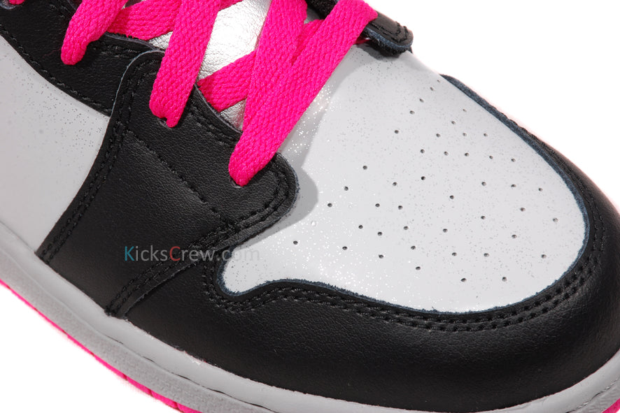 Air Jordan 1 Mid GG Silver Black Vivid Pink 555112-009