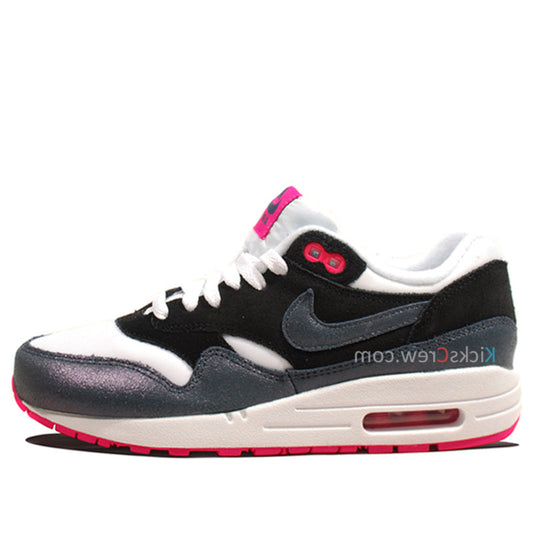 Nike Womens Air Max 1 Essential White Dk Aromory Blue Pink 599820-102