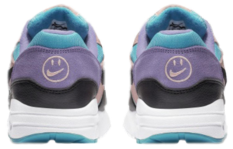 Nike Air Max 1 GS 'Have A Day' Black/White/Space Purple/Bleached Coral AT8131-001 KICKSOVER