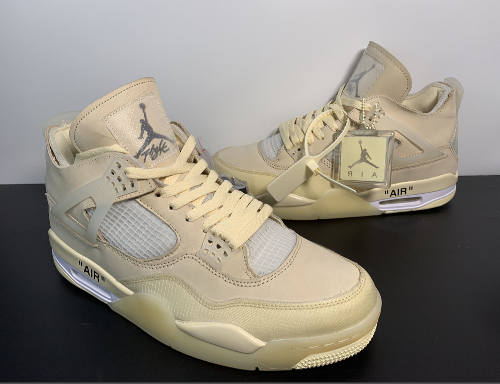 OFF-WHITE x Air Jordan 4 WMNS Mid Sail  CV9388-100