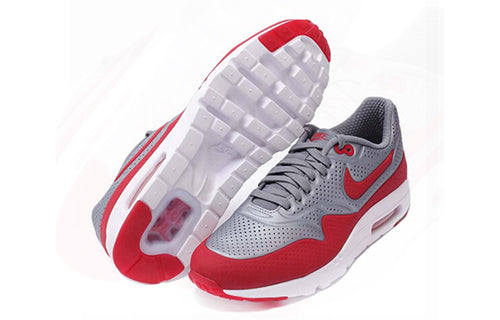 Nike Air Max 1 Ultra Moire Metallic Cool Grey Gym Red 705297-006 KICKSOVER