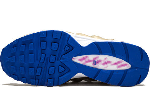 Nike Air Max 95 LE'Peanut Butter & Jelly' GS White/Matellic Gold-Racer Blue 310830-120 sneakmarks