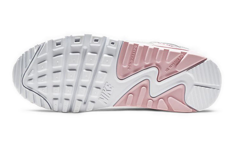 Nike Air Max 90 Leather GS 'Metallic Silver Pink' Light Smoke Grey/White/Pink/Metallic Silver CD6864-004 KICKSOVER