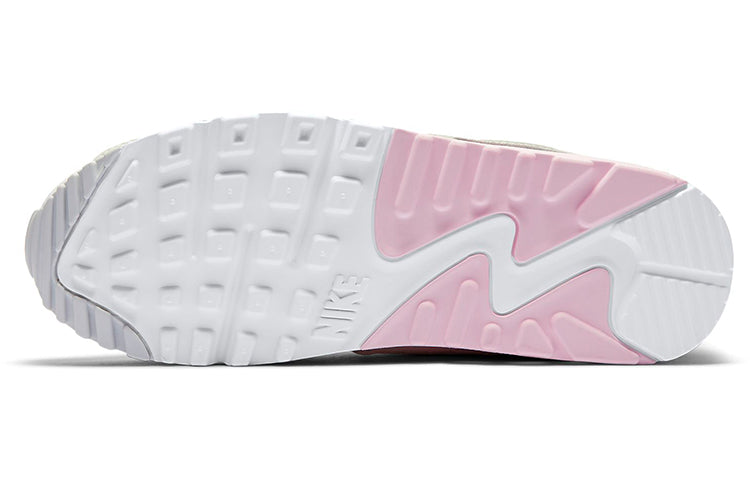 Womens Air Max 90 'White Pink Foam' White/Total Orange/Photon Dust/Pink Foam CZ0371-100 KICKSOVER