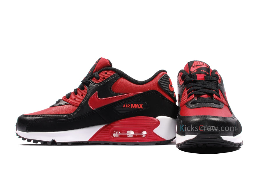 Nike Air Max 90 LTR Leather GS Gym Red Black 724821-601
