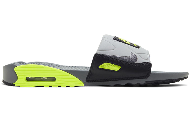 Nike Air Max 90 Slide 'Volt' Smoke Grey/Volt/Black/Smoke Grey BQ4635-001 KICKSOVER