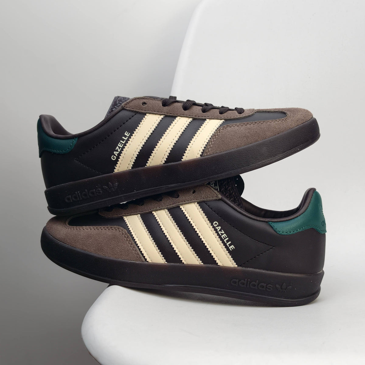 Adidas Originals Gazelle Indoor  Leather 'Black Brown Green' IH0374