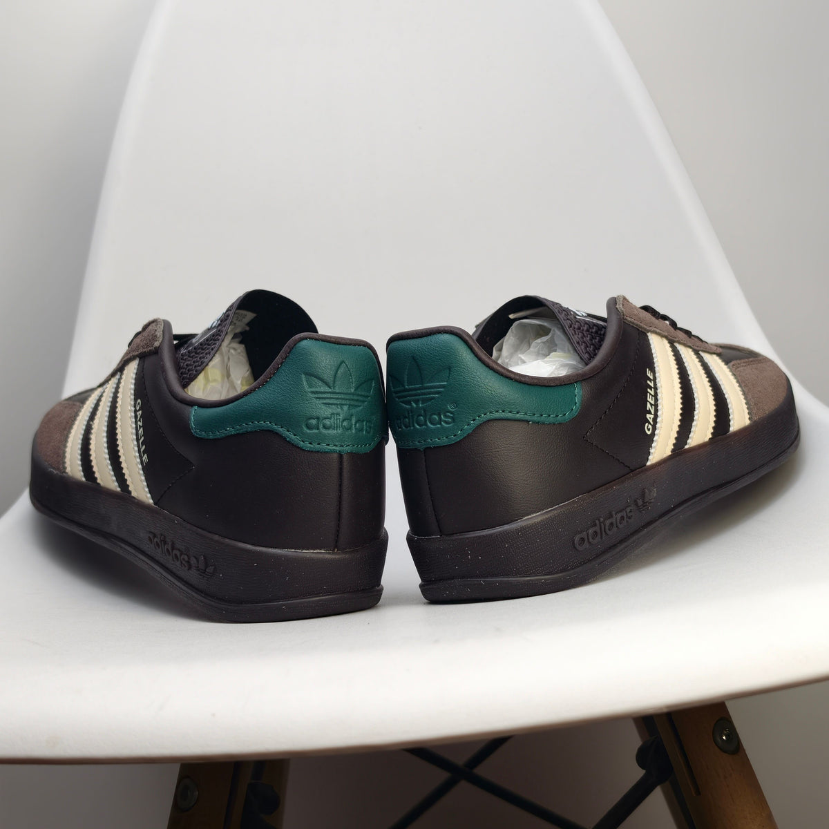 Adidas Originals Gazelle Indoor  Leather 'Black Brown Green' IH0374