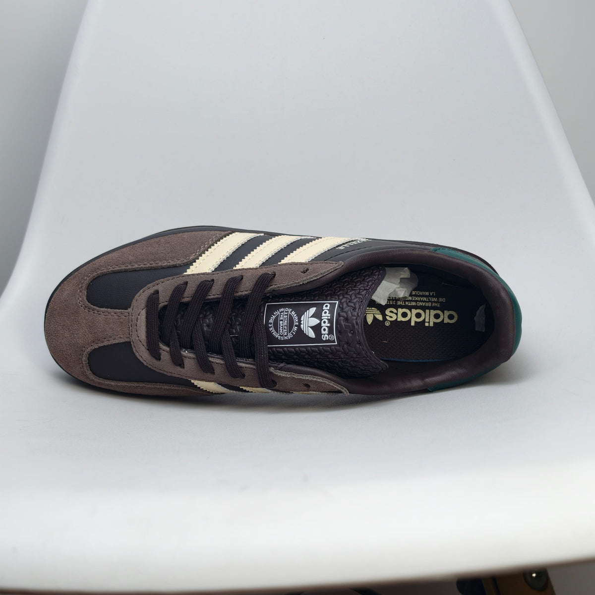 Adidas Originals Gazelle Indoor  Leather 'Black Brown Green' IH0374