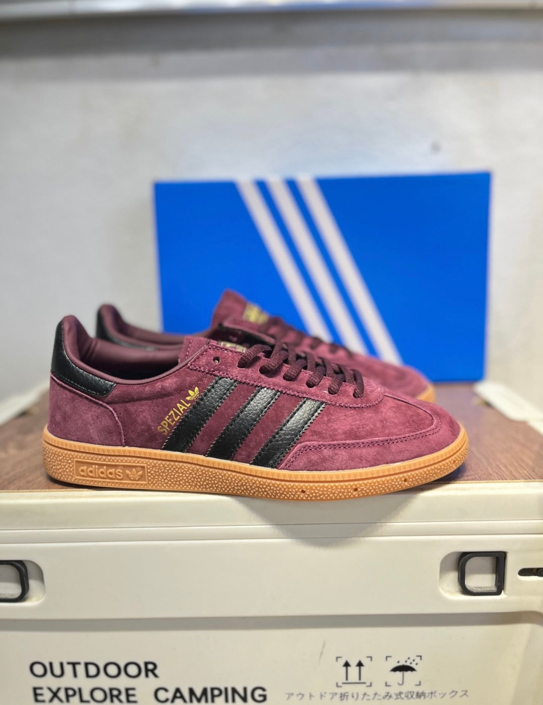 Sporty & Rich x Adidas Originals Handball SPZL  "Burgundy" JR3847