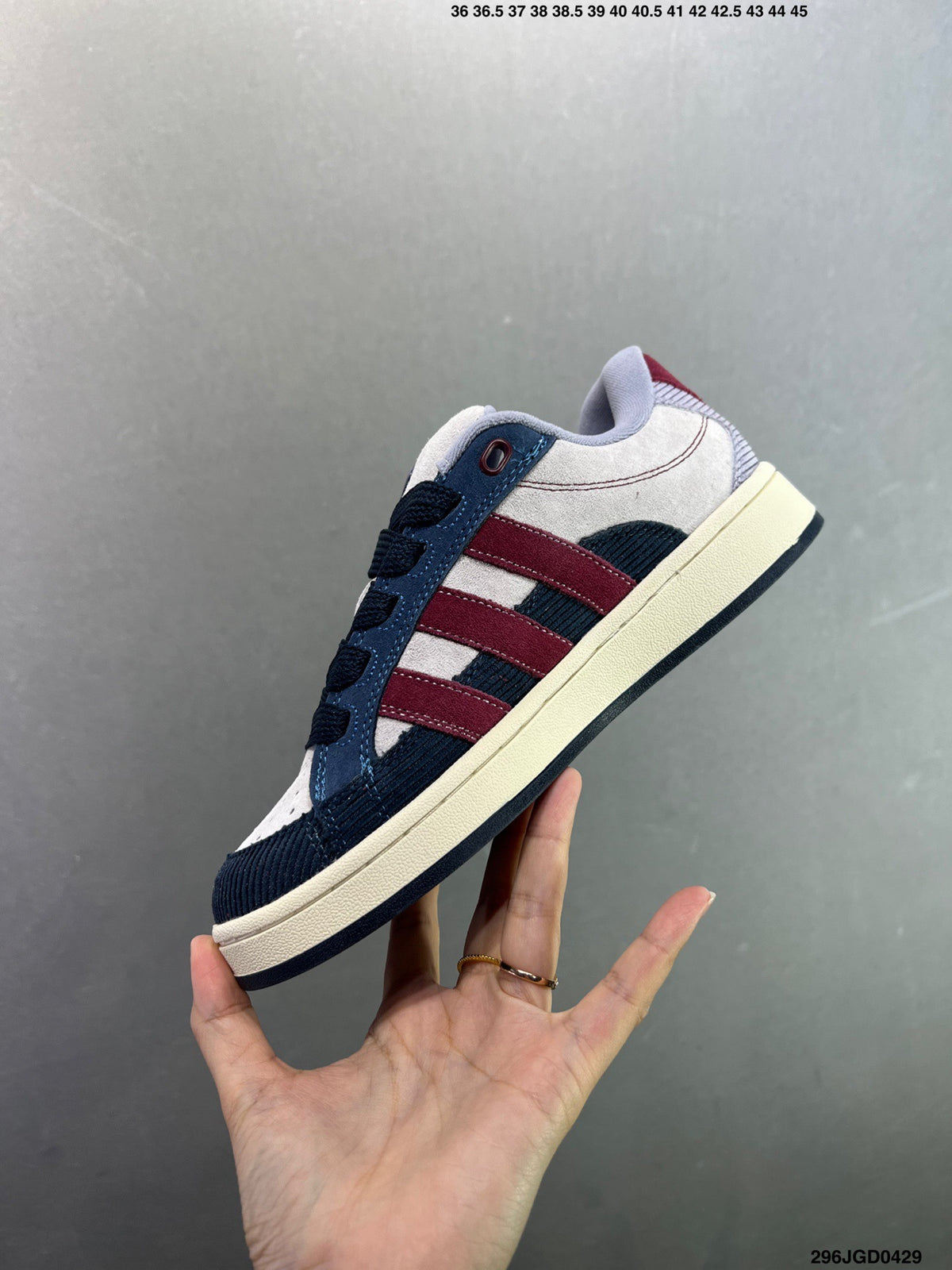 Adidas Originals Campus 00s  "Dash Gray Collegiate Burgundy" JR8054
