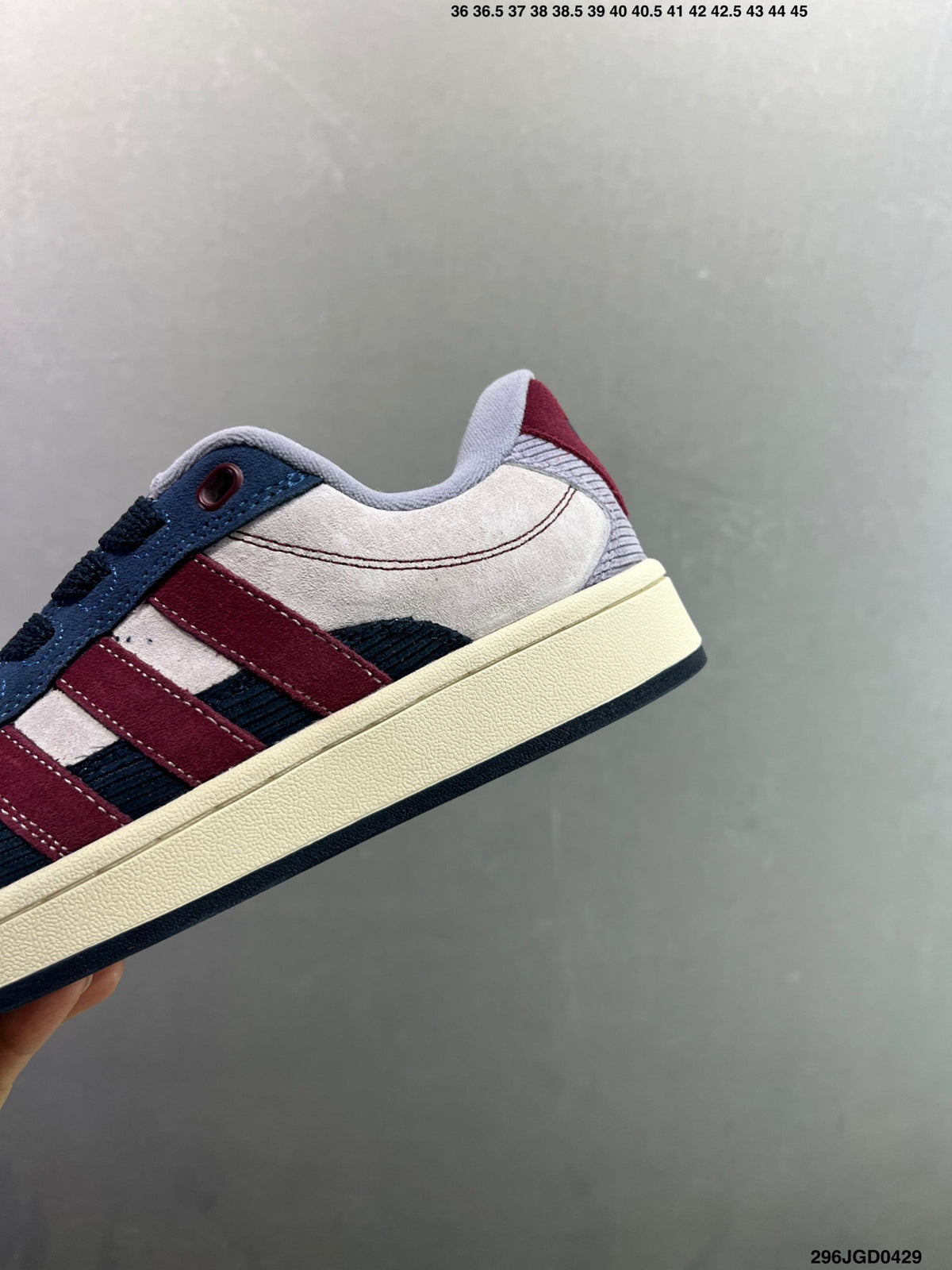 Adidas Originals Campus 00s  "Dash Gray Collegiate Burgundy" JR8054