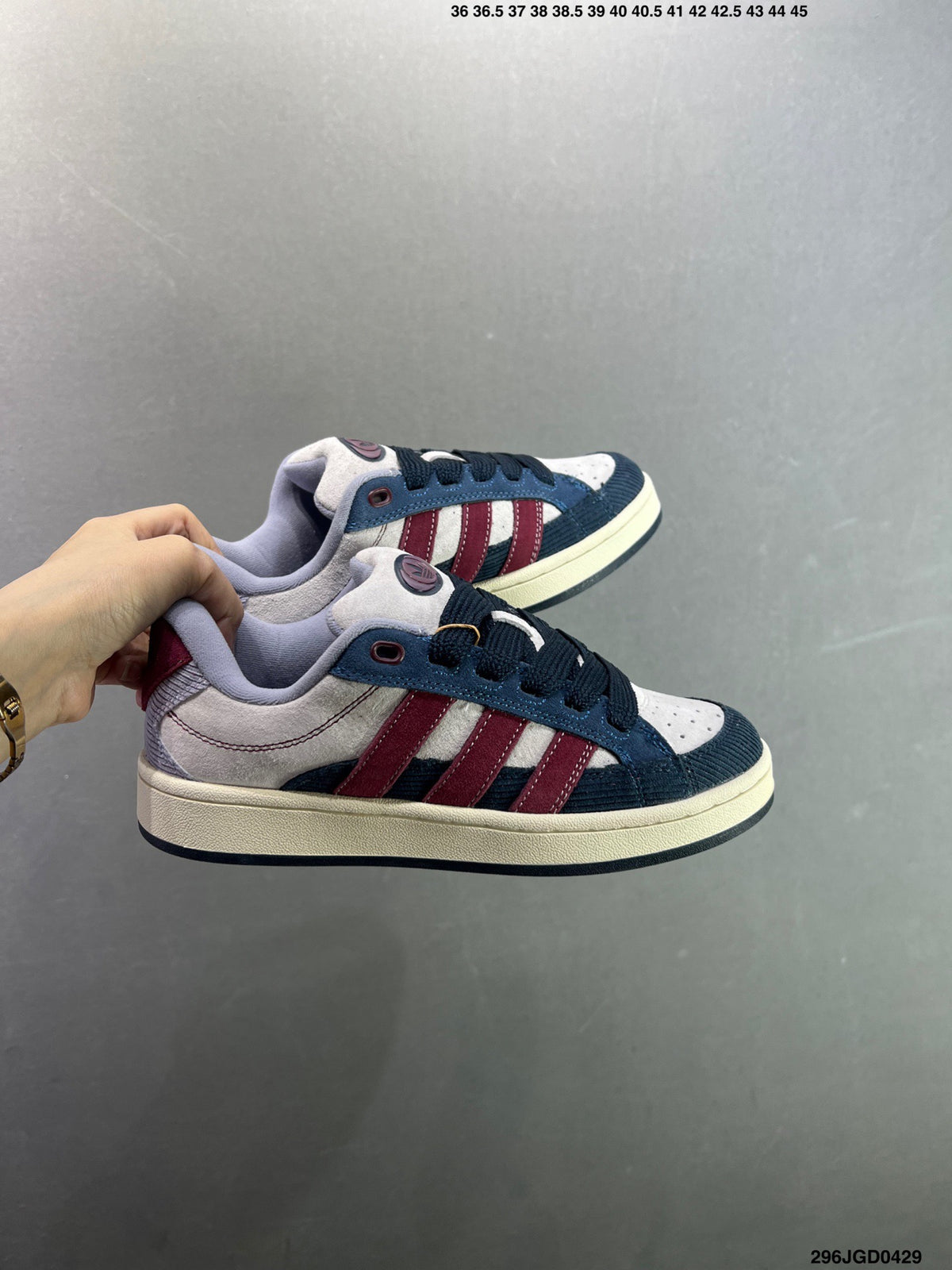 Adidas Originals Campus 00s  "Dash Gray Collegiate Burgundy" JR8054