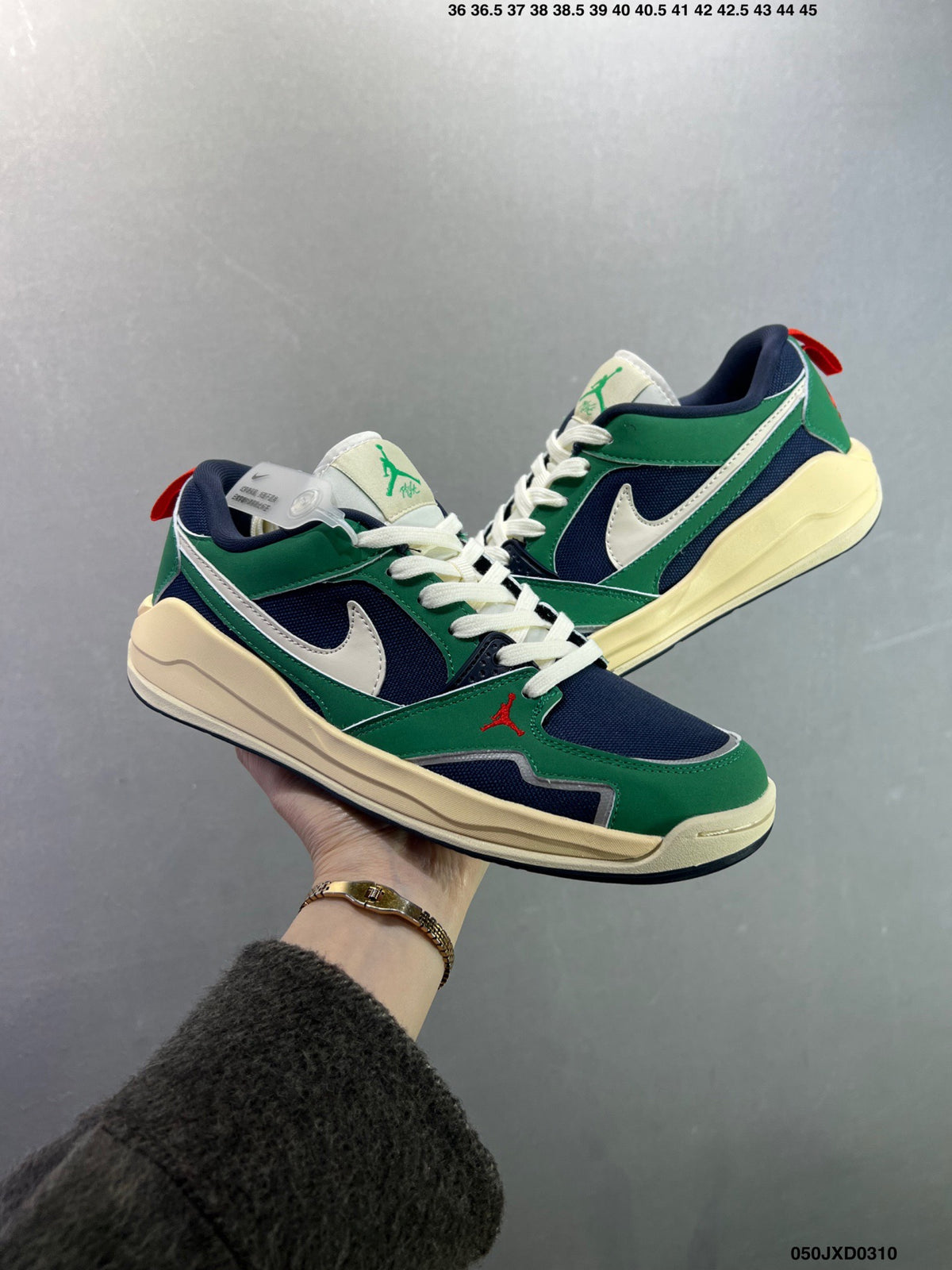 Nike Jordan CMFT Era Shoes Navy Lucky Green Off White HJ6777-200