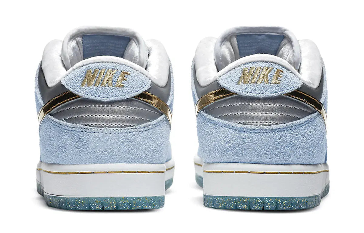 Nike Sean Cliver x Dunk Low SB White/Psychic Blue/Metallic Gold DC9936-100