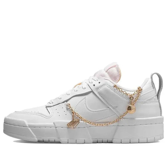Nike Womens WMNS Dunk Low Disrupt White Metallic Gold DO5219-111