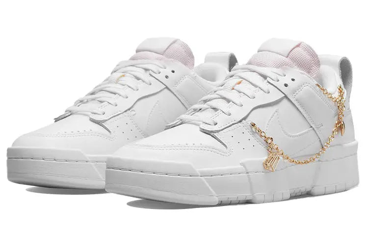 Nike Womens WMNS Dunk Low Disrupt White Metallic Gold DO5219-111