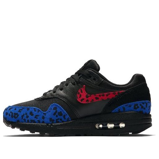 Nike Womens Air Max 1 Premium 'Leopard Pack' Black/Habanero Red/Racer Blue BV1977-001 KICKSOVER