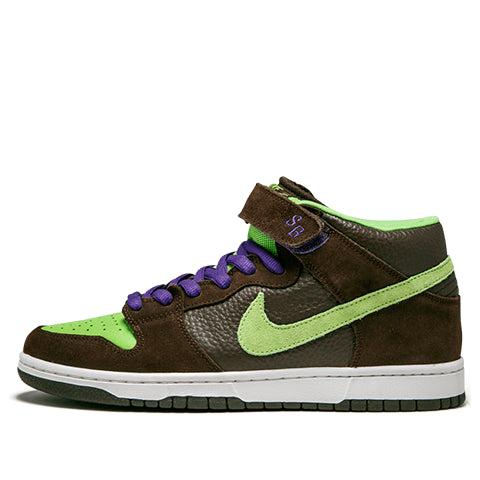 Nike Dunk Mid Pro SB Skateboard 'Donatello' Baroque Brown/ Radiant Green 314383-231 sneakmarks