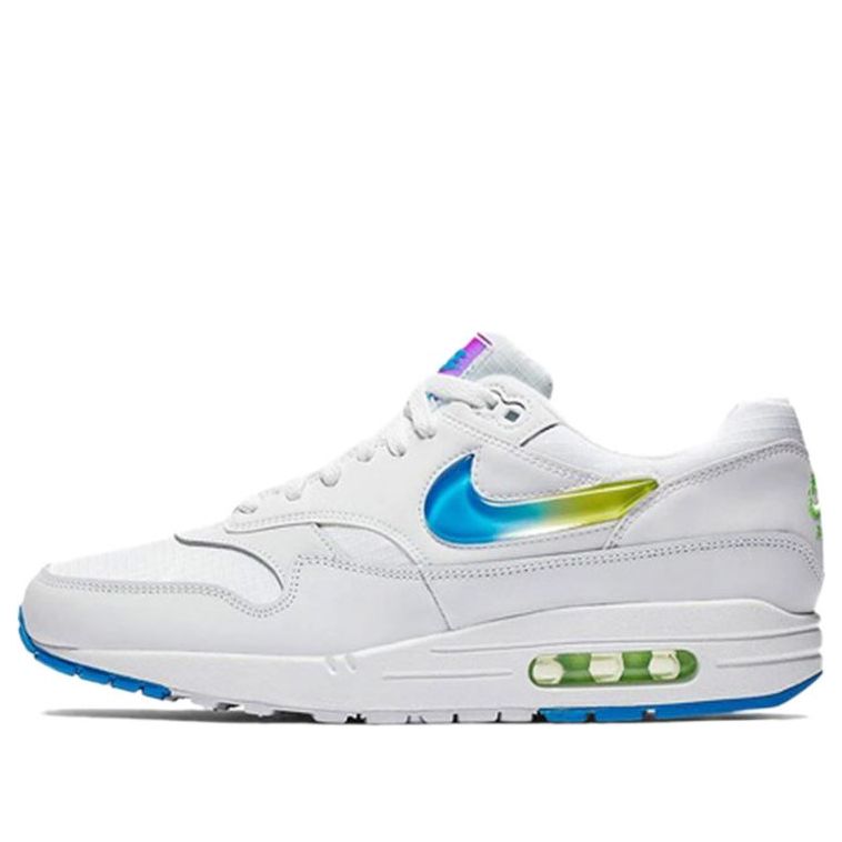 Nike Air Max 1 SE 'Jewel Swoosh' White/Lime Blast/Photo Blue AO1021-101 KICKSOVER