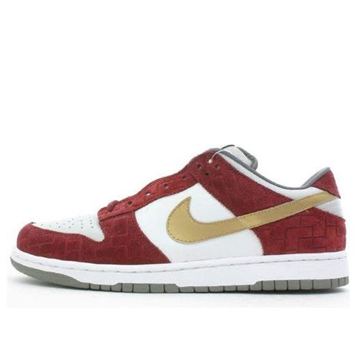 Nike Dunk Low Premium SB Skateboard QS 'Shanghai' 2013 white/metallic gold-redwood 504750-176