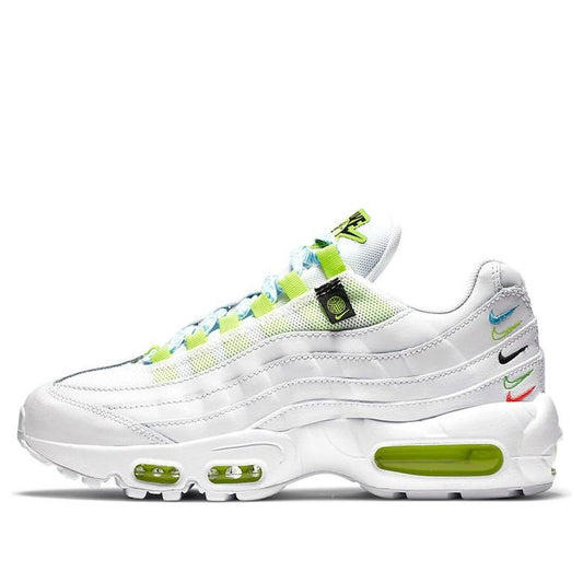 Womens Air Max 95 SE 'Worldwide Pack' White/White/Volt/Blue Fury CV9030-100 sneakmarks