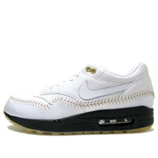 Nike Chien-Ming Wang x Air Max 1 TW QS 'Baseball' White/White/Black/Metallic Gold 378358-111 KICKSOVER