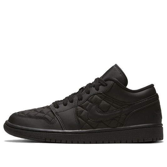 Womens WMNS Air Jordan 1 Low 'Triple Black Quilted' Black/Black/Black DB6480-001