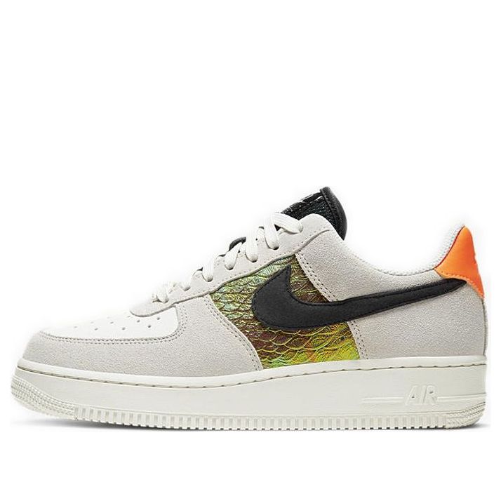 Nike Womens Air Force 1 Low 'Iridescent Snakeskin' Light Bone/Sail/Hyper Crimson/Black CW2657-001 KICKSOVER