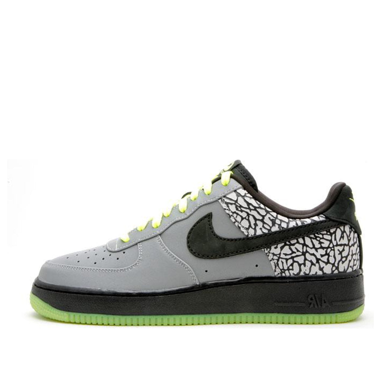 Nike Air Force 1 Low Premium '112' metallic silver/black-nn yllw 329423-001 KICKSOVER