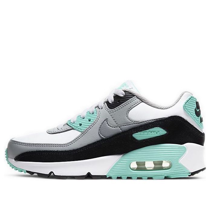 Nike Air Max 90 Leather'Hyper Turquoise' GS White/Particle Grey/Hyper Turquoise/Black CD6864-102 KICKSOVER