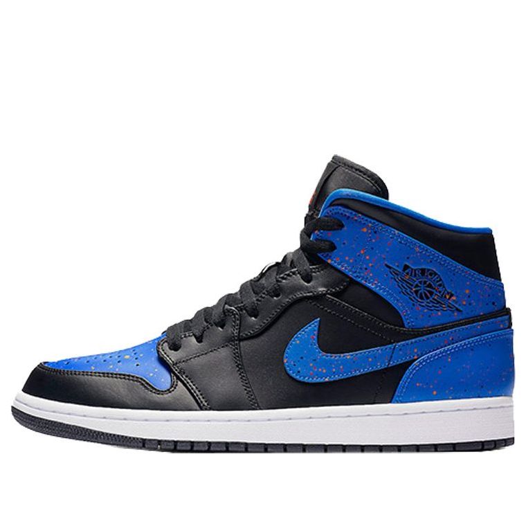 Air Jordan 1 Mid Black Signal Blue 554724-048