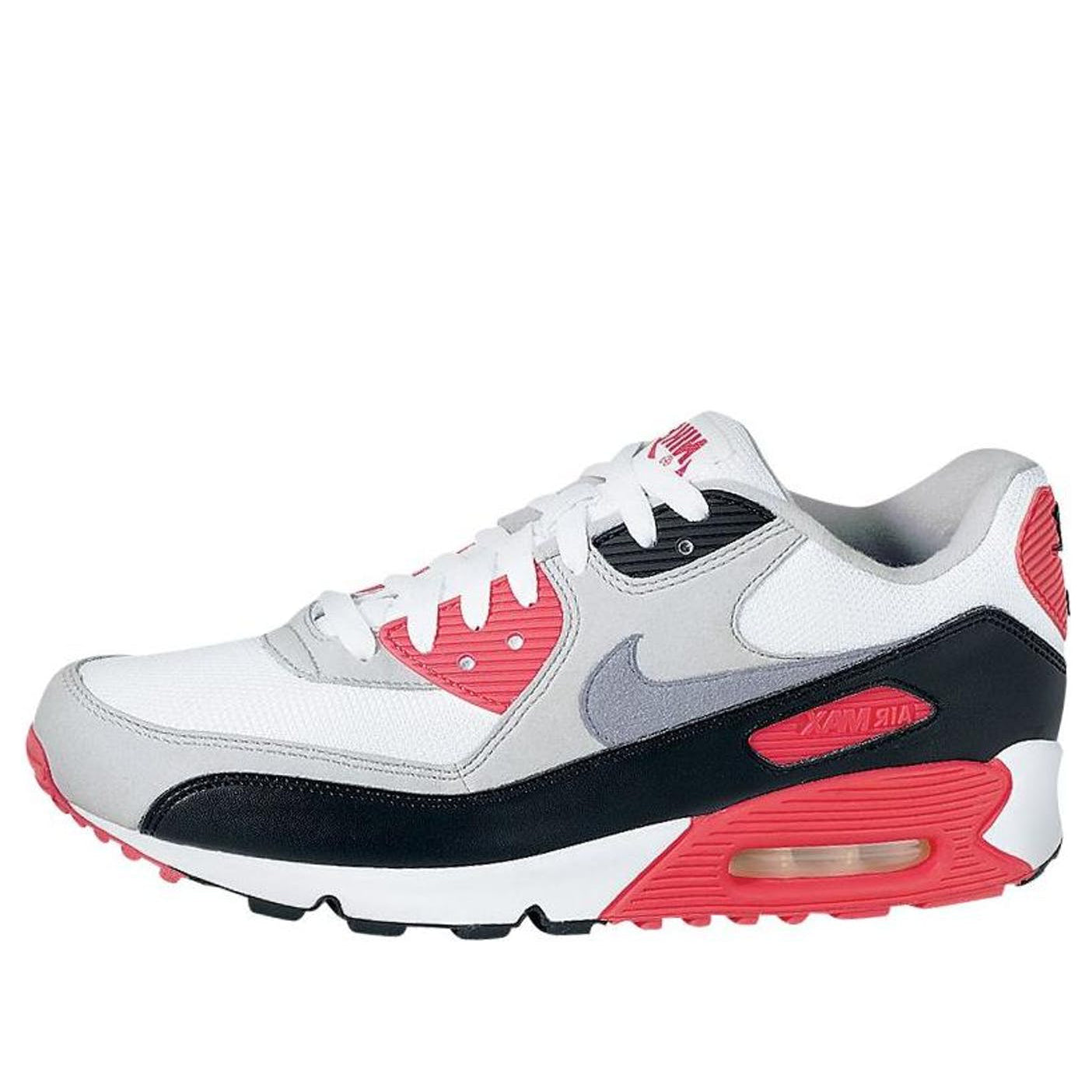 Nike Air Max 90 'Infrared' 2010 White/Cement Grey-Infrared-Blk 325018-107 KICKSOVER