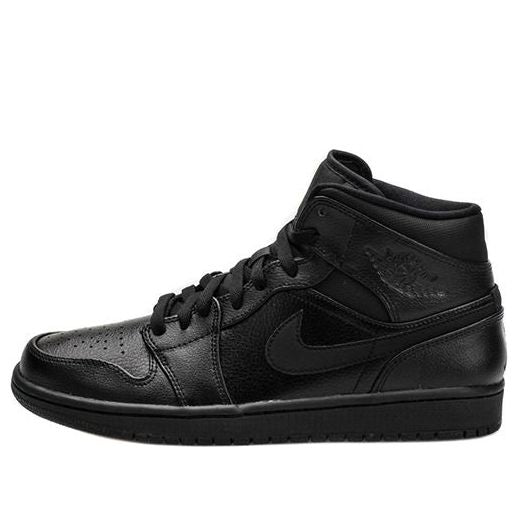 Air Jordan 1 Mid 'Black' Black/Black/Black 554724-030