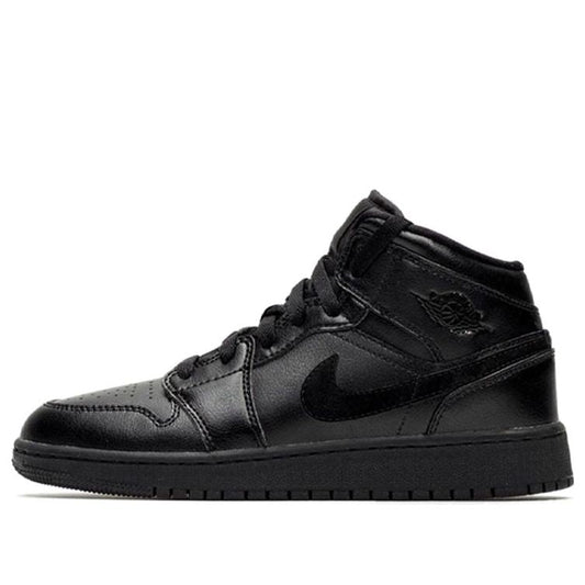 Air Jordan 1 Mid 'Deep Black' Black/Black/Black 554725-090