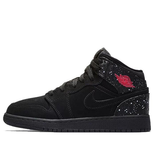 Air Jordan 1 Mid Black Rush Pink 555112-001