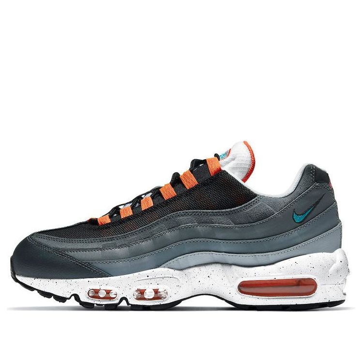 Nike Air Max 95 'Black Speckled' Black/Turf Orange/White/Aquamarine CZ0191-001 sneakmarks