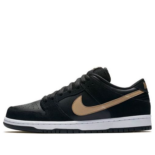 Nike Dunk Low SB Skateboard Pro 'Metallic Gold' Black/Metallic Gold-White BQ6817-002 sneakmarks