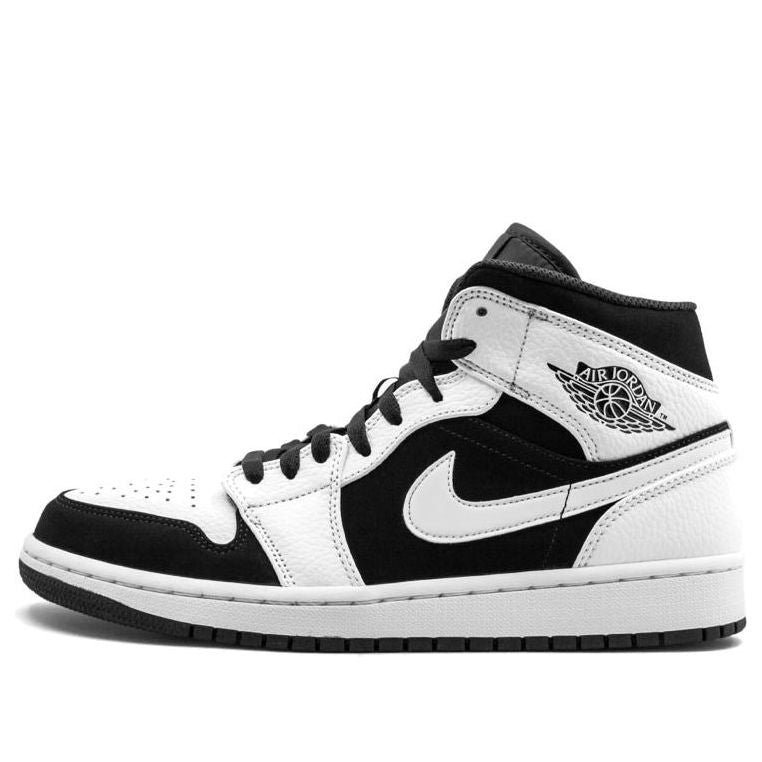 Air Jordan 1 Mid White Black 554724-113