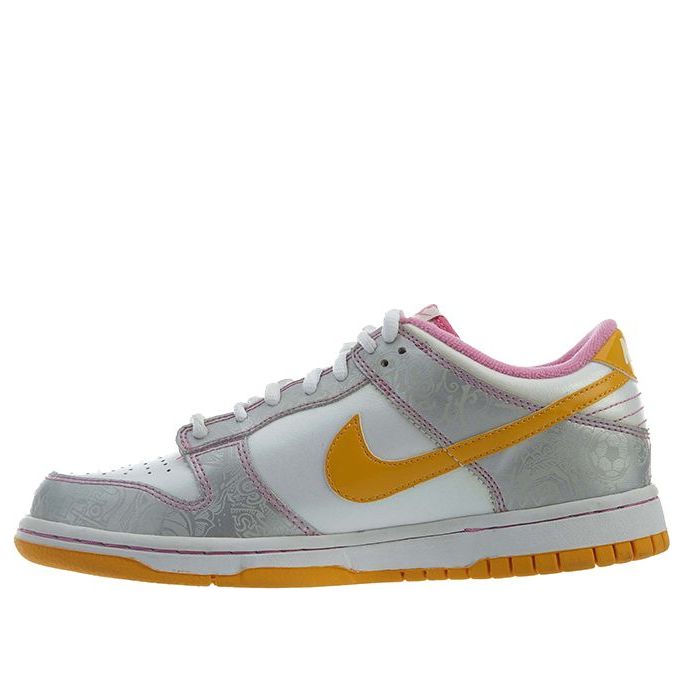 Nike Dunk Low GS White/Del Sol-Metallic Silver 309601-173