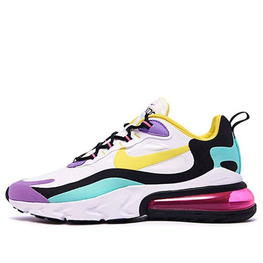 Nike Air Max 270 React White Dynamic Yellow Violet AO4971-101 KICKSOVER