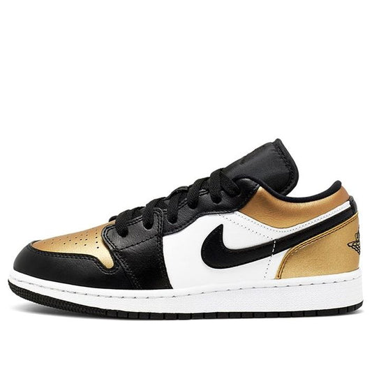 Air Jordan 1 Low'Gold Toe' GS Metallic Gold/Black/White CQ9487-700