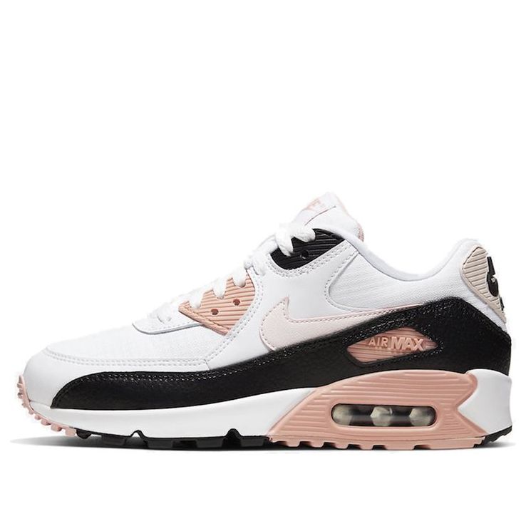 Womens Air Max 90 'Soft Pink' White/Soft Pink/Black 325213-143 KICKSOVER